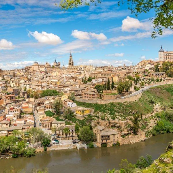 View at the Toledo old Town with Tajo river - Spain